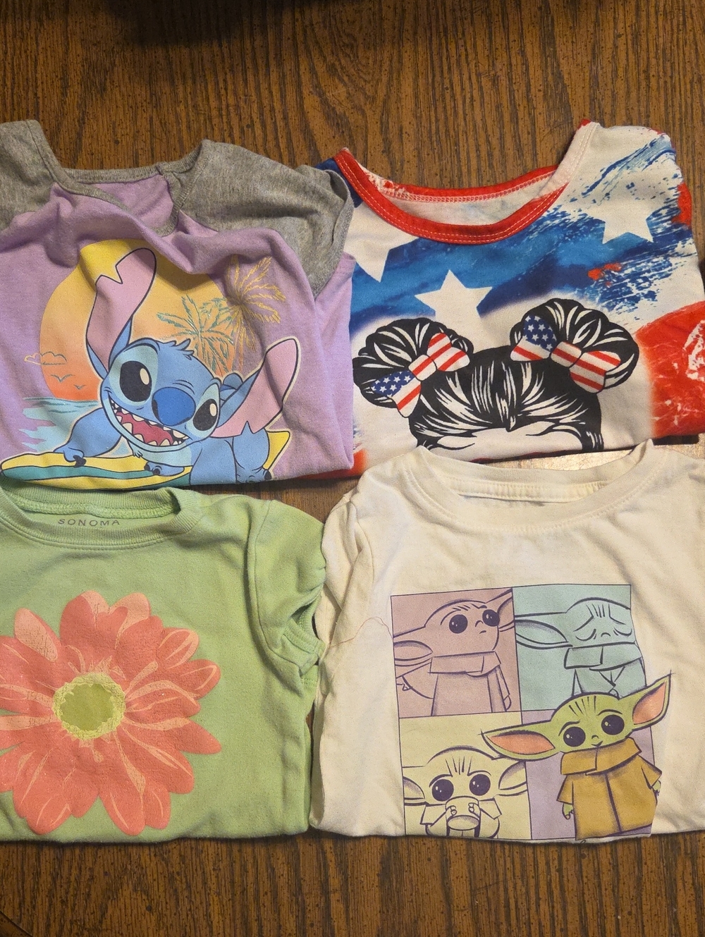 4 Girls Short Sleeve Tops (3T to 5T)